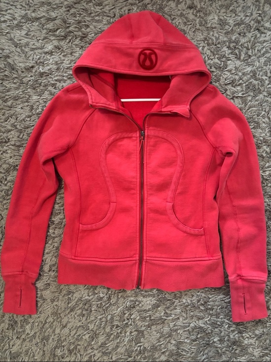lululemon athletica Tops - lululemon athletica Coral Red Full-Zip Hooded Jacket.